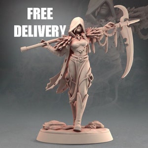 Miniature warrior necromancer Miniature – DnD 28mm 32mm Tabletop RPG Figurine | 3D Printed Resin Unpainted | Premium Fantasy D&D Miniature