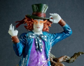 Figurine 3D du Chapelier Fou / Figurine 3D /Pays des Merveilles/ Alice au Pays des Merveilles / Costumes du Chapelier Fou / Johnny Depp