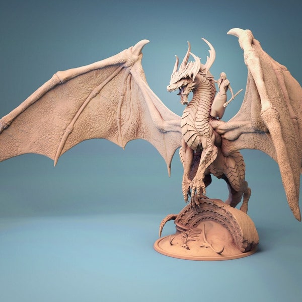 Ancient Green Dragon by Lord Of The Print FREE SHIPING | Dungeons and Dragons | D&D | Tabletop Games | Wargames | Resin Miniature