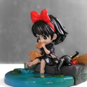 Kiki's från Kikis leverans Studio Ghibli 3D-resinfigur / modell att måla eller visa upp / designad av Chuya Factory bild 2