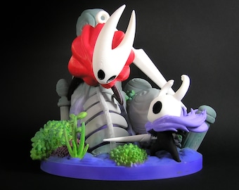 Hollow Knight and Hornet figures / hand painted 3D printed / collectible figure, merchandising, action figure