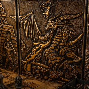 Dungeon Master Screen 5e – Foldable DM Screen with Custom Inserts | DnD GM Screen Faux Leather | Portable Game Master Accessory Gift