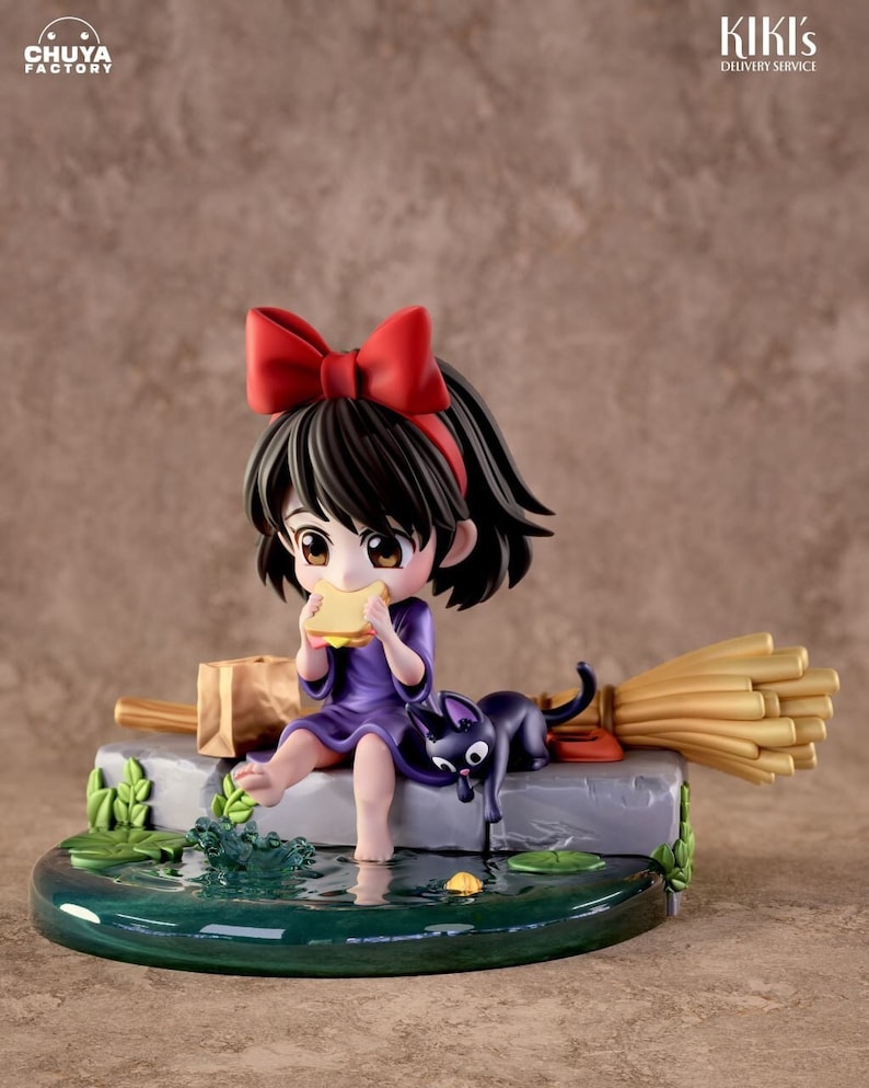 Kiki's från Kikis leverans Studio Ghibli 3D-resinfigur / modell att måla eller visa upp / designad av Chuya Factory bild 1