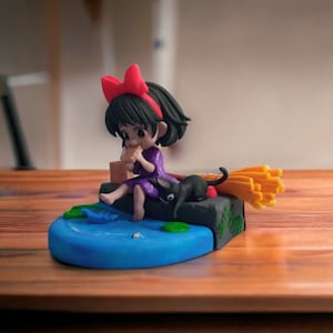 Kiki's från Kikis leverans Studio Ghibli 3D-resinfigur / modell att måla eller visa upp / designad av Chuya Factory bild 8