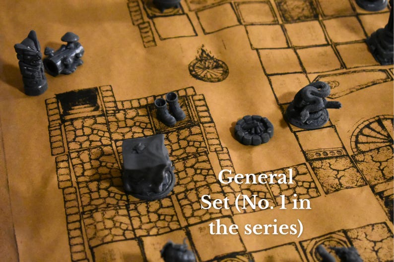 RPG-Kartenstempelset + Tinte – 25 Fantasy-Symbole für D&D, Pathfinder, Tabletop-Rollenspiele, Dungeon-Kartenerstellung, Spielleiter-Werkzeug, Miniaturenzubehör Bild 8