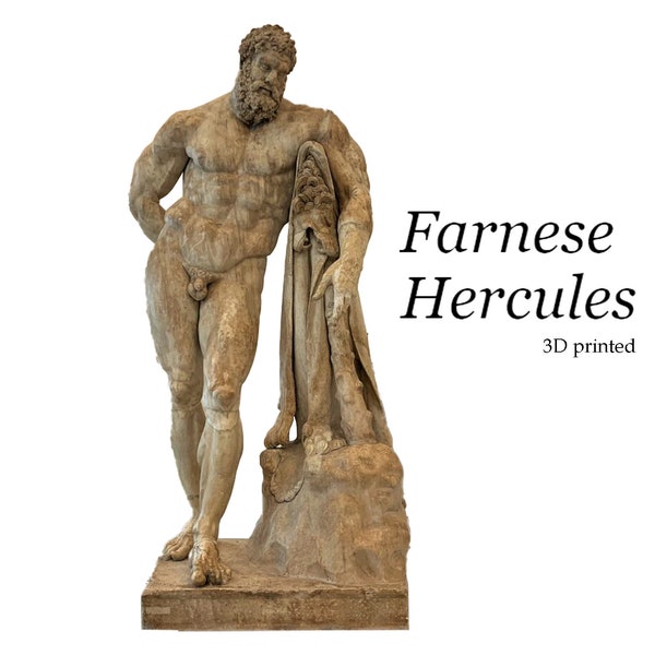 Farnèse Hercules Farnèse Réplique de reproduction à l’échelle de la figure imprimée en 3D / Art ancien néoclassique. Décoration, jardin et cadeau Rome