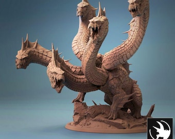 Hydra Miniature – DnD 28mm 32mm Tabletop RPG Figurine | 3D Printed Resin Unpainted | Premium Fantasy dnd Miniature Mini Figure Figurine