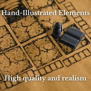 RPG-Kartenstempelset + Tinte – 25 Fantasy-Symbole für D&D, Pathfinder, Tabletop-Rollenspiele, Dungeon-Kartenerstellung, Spielleiter-Werkzeug, Miniaturenzubehör Bild 9