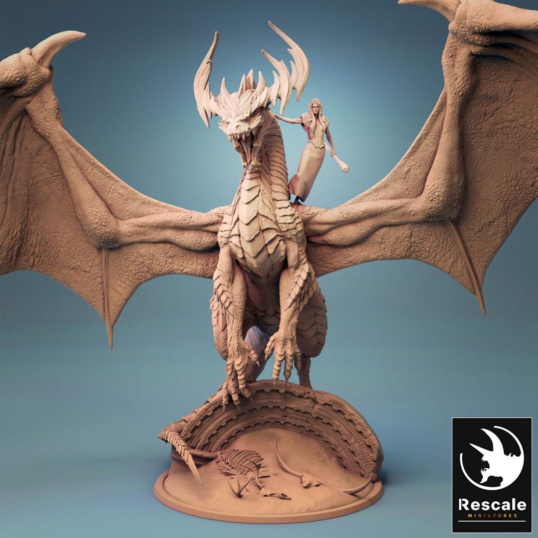 Ancient Green Dragon Miniature – Dnd 28mm 32mm Tabletop RPG Figurine ...