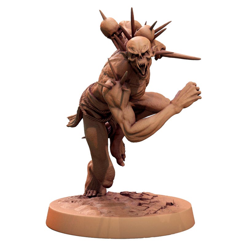 Savage Ghoul Attack Ready - Miniature for DnD, DSA, Pathfinder - 28 mm, 32 mm, Resin Figure with Base imagen 9
