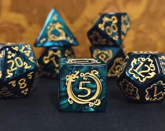 Polyedrisches Rollenspiel-Würfelset, mehrfarbig, Dungeons & Dragons Brettspiel, mehrere Würfel mit Beuteln