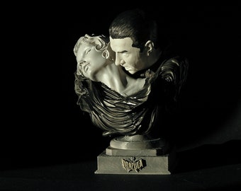Buste diorama de Dracula / Figure d’horreur classique personnalisée - Unique faite à la main pour Halloween Secret Santa vampire miniature 1931
