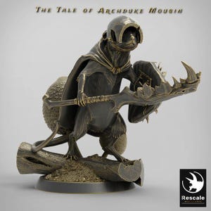Mousefolk Miniature – DnD 28mm 32mm Tabletop RPG Figurine | 3D Printed Resin Unpainted | Premium Fantasy D&D Miniature Mini Figure Figurine