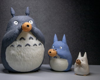 Famiglia Totoro, statuetta in abs stampata in 3D in resina 12K di alta qualità, studio ghibli merch nausicaa totoro ocarine