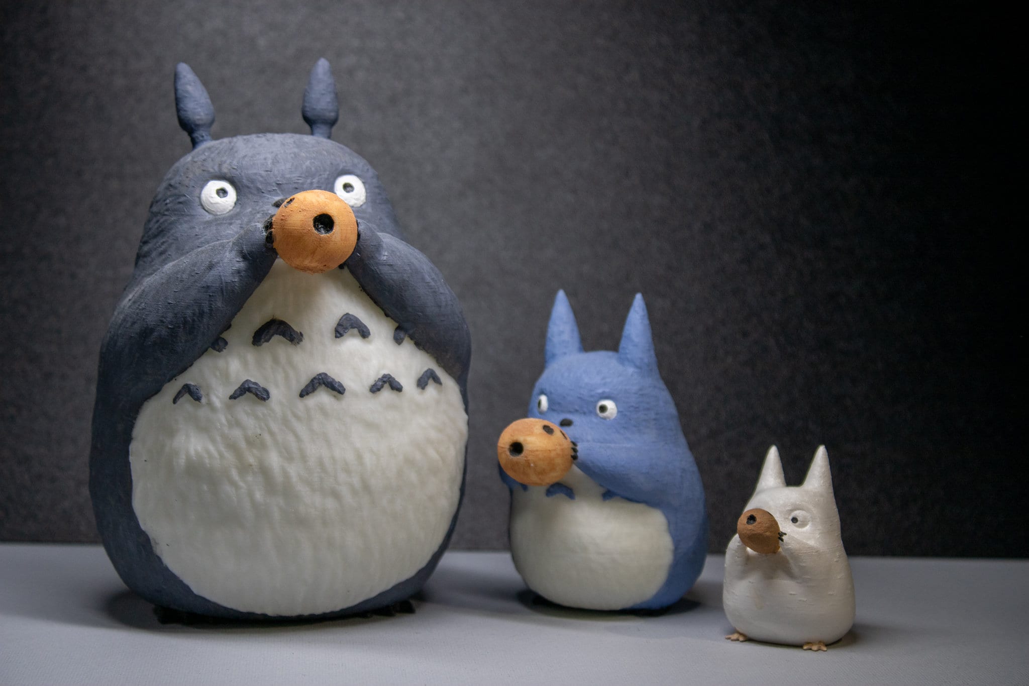 Totoro Figurine Painting ♥ Fimo Air Light Clay (Microwaveable) 