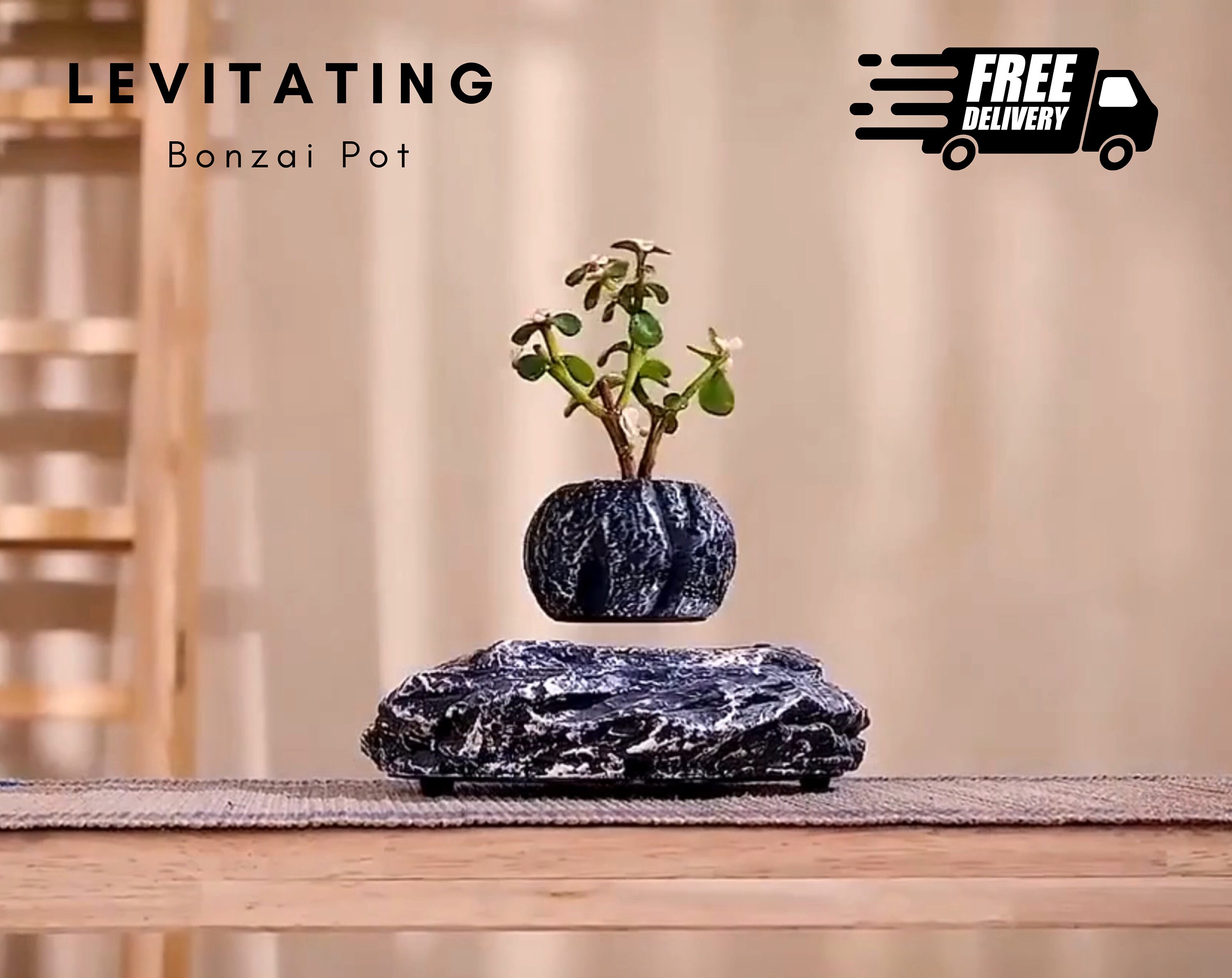 Levitating Air Bonsai Pot Desktop Flower Pot Garden Planter Indoor Plant  Office Flower Succulent Pot Ornament