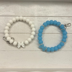 silicone beaded wristlet, silicone bead key chain, beaded keychain, silicone keychain, wristlet keychain, silicone wristlet