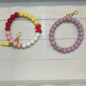 silicone beaded wristlet, silicone bead key chain, beaded keychain, silicone keychain, wristlet keychain, silicone wristlet