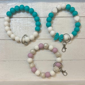 silicone beaded wristlet, silicone bead key chain, beaded keychain, silicone keychain, wristlet keychain, silicone wristlet