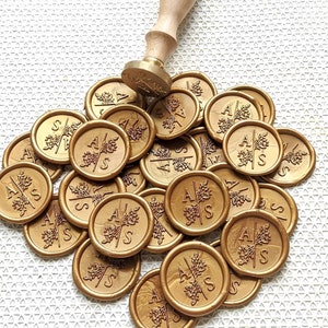 Alphabet Letter Wax Seal Stamp // Roman Capital Initial Monogram Brass Stamp  