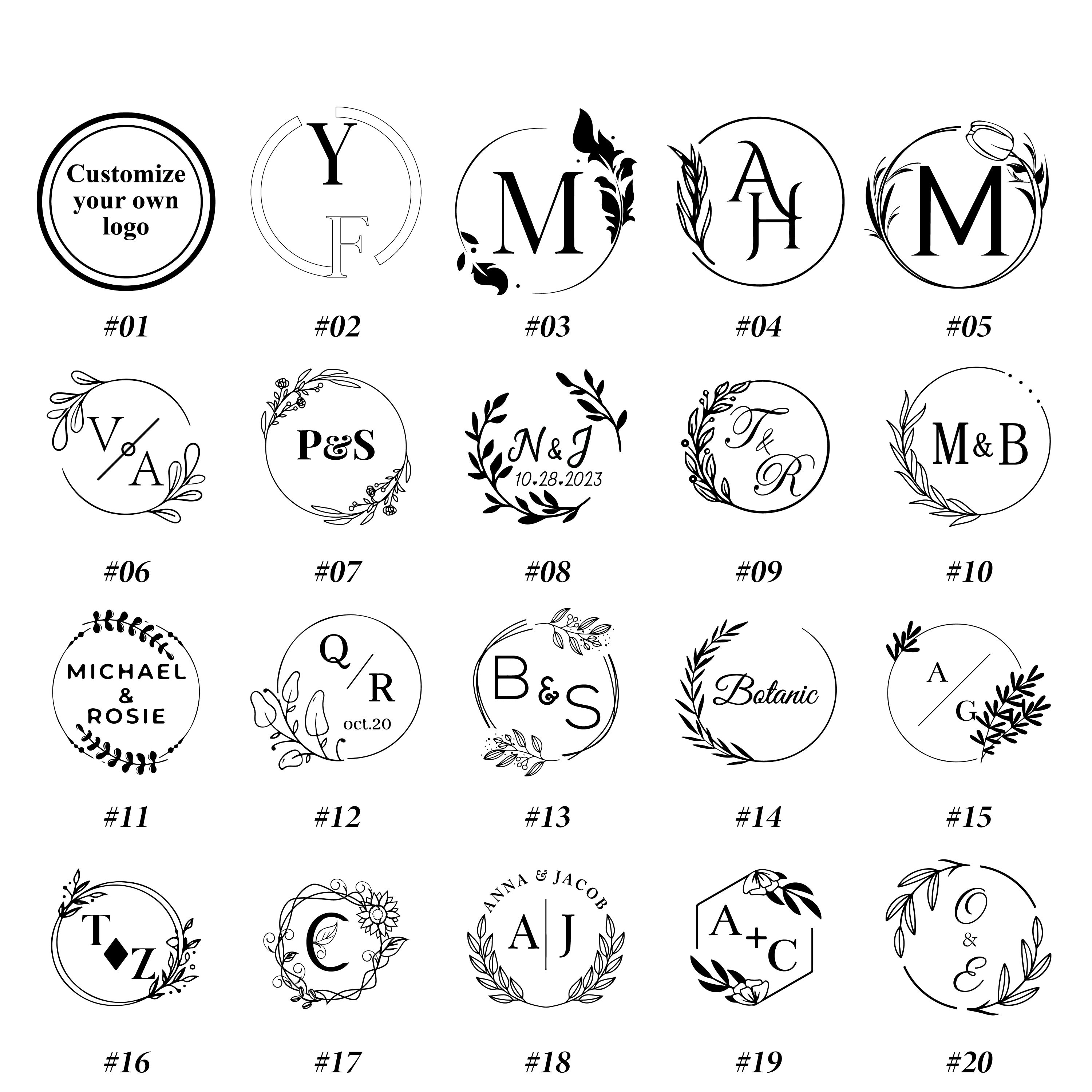 Custom Wedding Wax Seal Stickers Handmade Wax Seals Initial Etsy