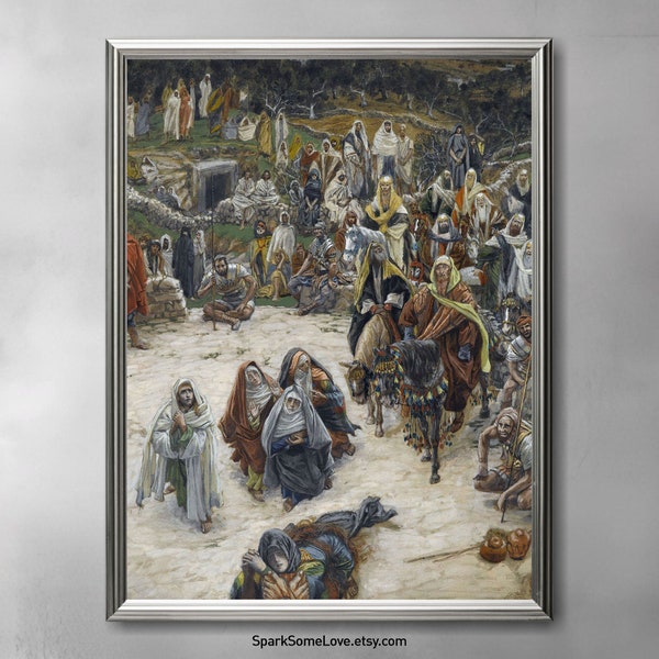 What Our Lord Saw from the Cross by James Tissot, art print from the original painting religious historic vintage easter gift Jesus Christ