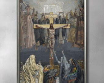 It Is Finished by James Tissot, art print from the original oil painting, religious historic vintage easter the crucifixion of Jesus Christ