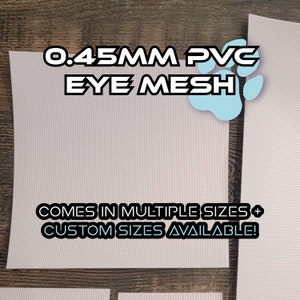 0.45mm White PVC Fursuit Eye Mesh