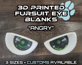 3D Printed Angry Toony Fursuit Follow-Me Eye Blanks