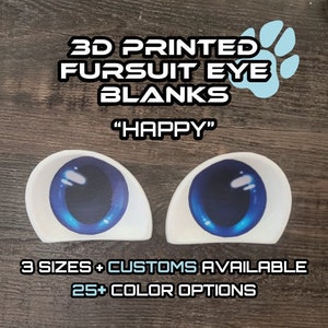 3D-geprinte Happy Toony Fursuit Follow-Me Eye Blanks