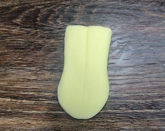 Lengua plana de silicona de color amarillo pálido - LISTA PARA ENVIAR