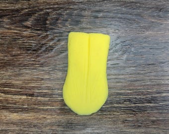 Lengua plana de silicona amarilla - LISTA PARA ENVIAR