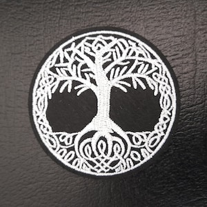The World Tree Yggdrasil The Tree Of Life Gothic Round Embroidered Iron On  Patch For Cap Jacket Bag Diy Patch Accessories - Patches - AliExpress