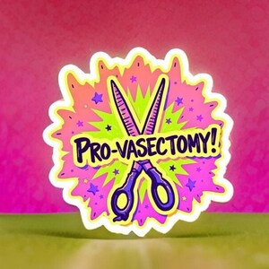 Sticker professionele vasectomieschaar Enthousiaste deelname aan reproductieve rechten Waterdicht UV-bestendig gestanst vinylsticker-gratis verzending