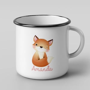 Personalised childrens mug | Personalised fox cup | fox gifts | wild animal cup |