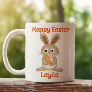 Personalised Easter Mug, Childrens Personalised Easter Gift, Easter Gift For Girls, Easter Bunny Cup, Personalised Gift For Boys, Easter Cup