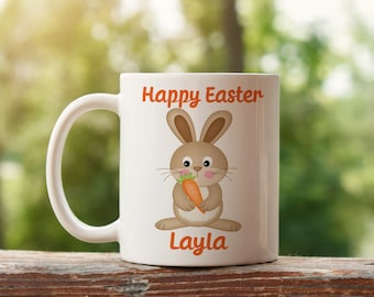 Personalised Easter Mug, Childrens Personalised Easter Gift, Easter Gift For Girls, Easter Bunny Cup, Personalised Gift For Boys, Easter Cup