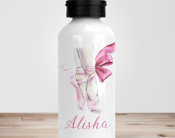 Personalised Ballet Water Bottle, Girls Personalised Water Bottle, Drink Bottle, Dancer Gift, Dancing Personalised Bottle