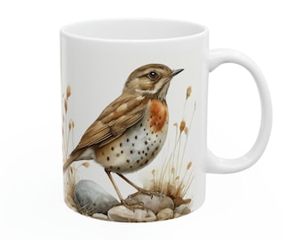 Vermont State Bird Mug Hermit Thrush