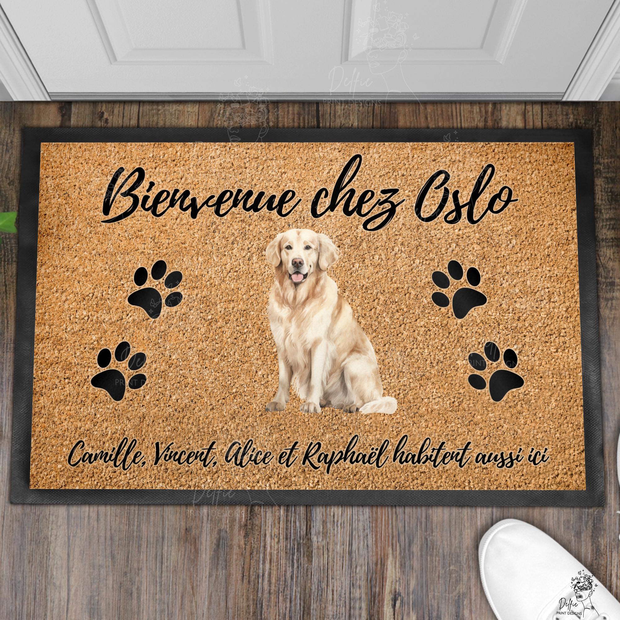 Tapis De Sol Rectangulaire 40x60 Cm Motif Caniche Noir - Neuf