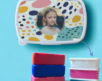 Gepersonaliseerde foto kindersnackbox /Lunchbox / kleuterpakket de box voor broodjes, snacks