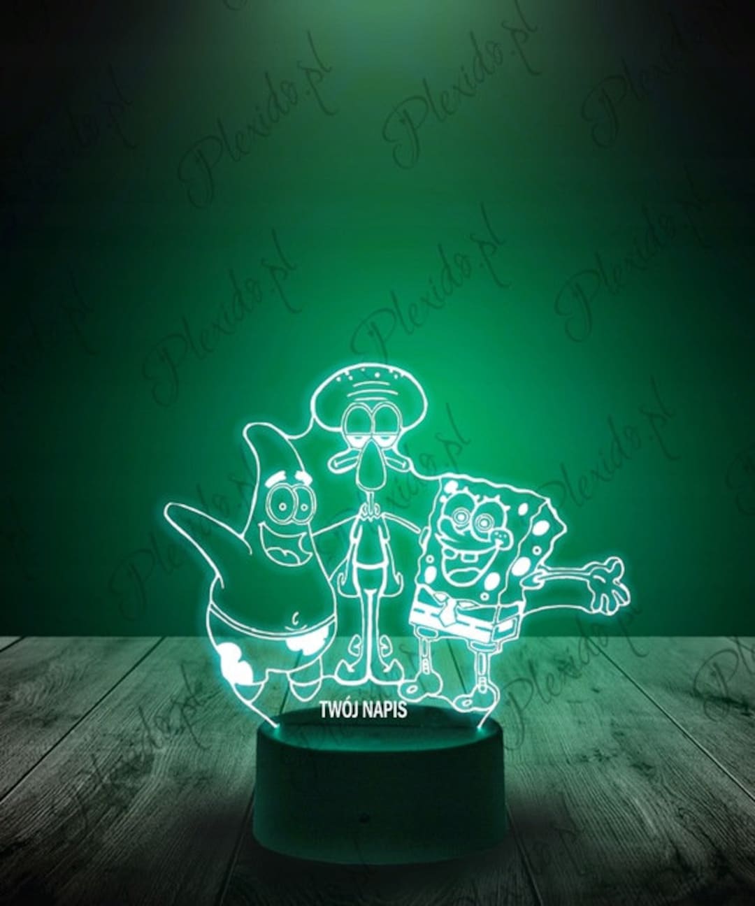 3D RGB Spongebob Night Light LED Light Kids Light Gift Etsy