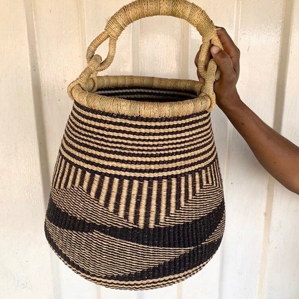 Bolga Pot basket,Large basket, round basket,African Market basket, Bolgatanga...