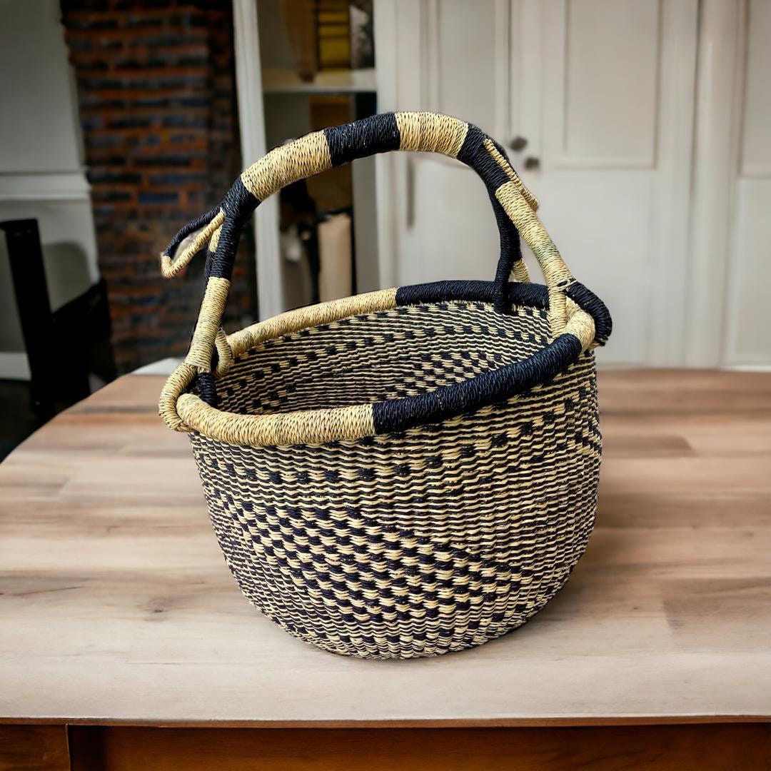 Bolga Basket Bolga Grocery Basket large Basket Round Basket african Market Basket Bolgatanga. Etsy