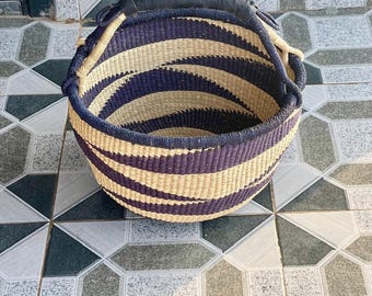 Bolga basket, Bolga Grocery basket,Large basket, round basket,African Market basket, Bolgatanga...