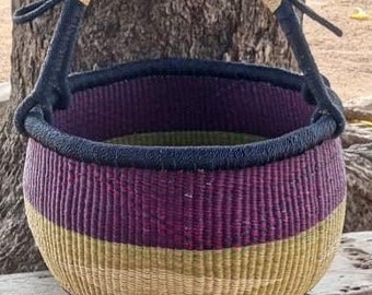 Bolga Grocery basket,Large basket, round basket,African Market basket, Bolgatanga...