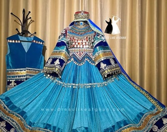 Élégance de la tradition afghane, tenue artisanale assortie pour couple, robe afghane traditionnelle, vêtements afghans, vêtements de mariage afghans