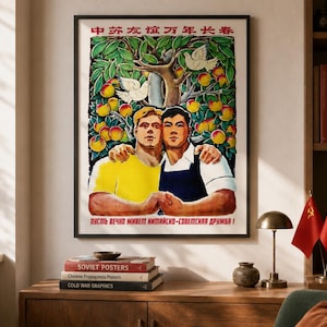 Es lebe die sowjetisch-chinesische Freundschaft – Nachdruck des Plakats von 1959
