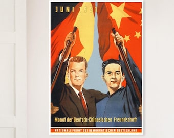 東ドイツのプロパガンダポスター NVA「国家人民軍は東ドイツを守る