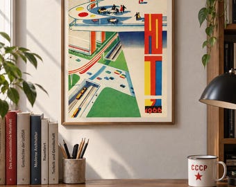 Soviet Retro Futurism Poster | Young Technician 1966 Cover